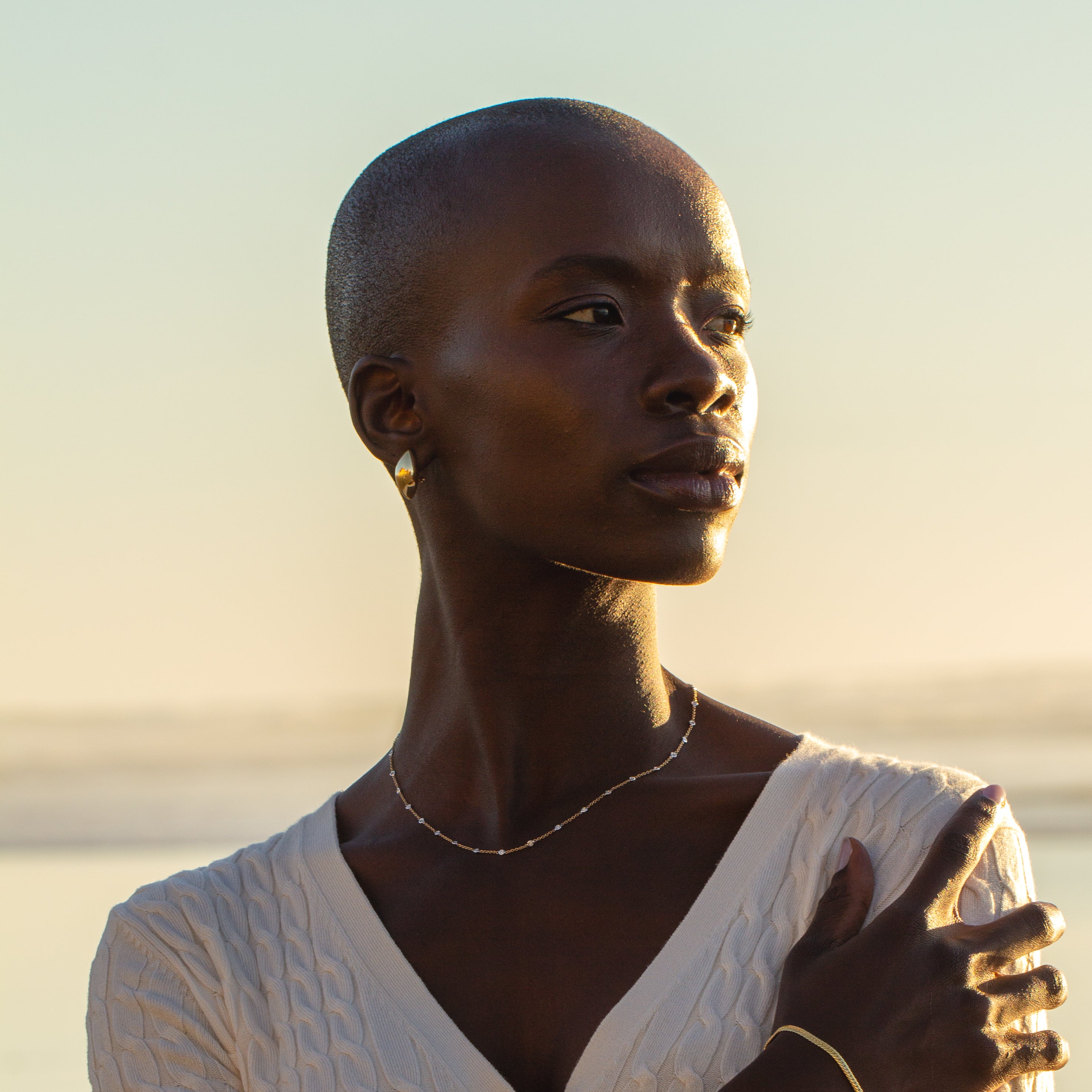 18k gold earrings women beach