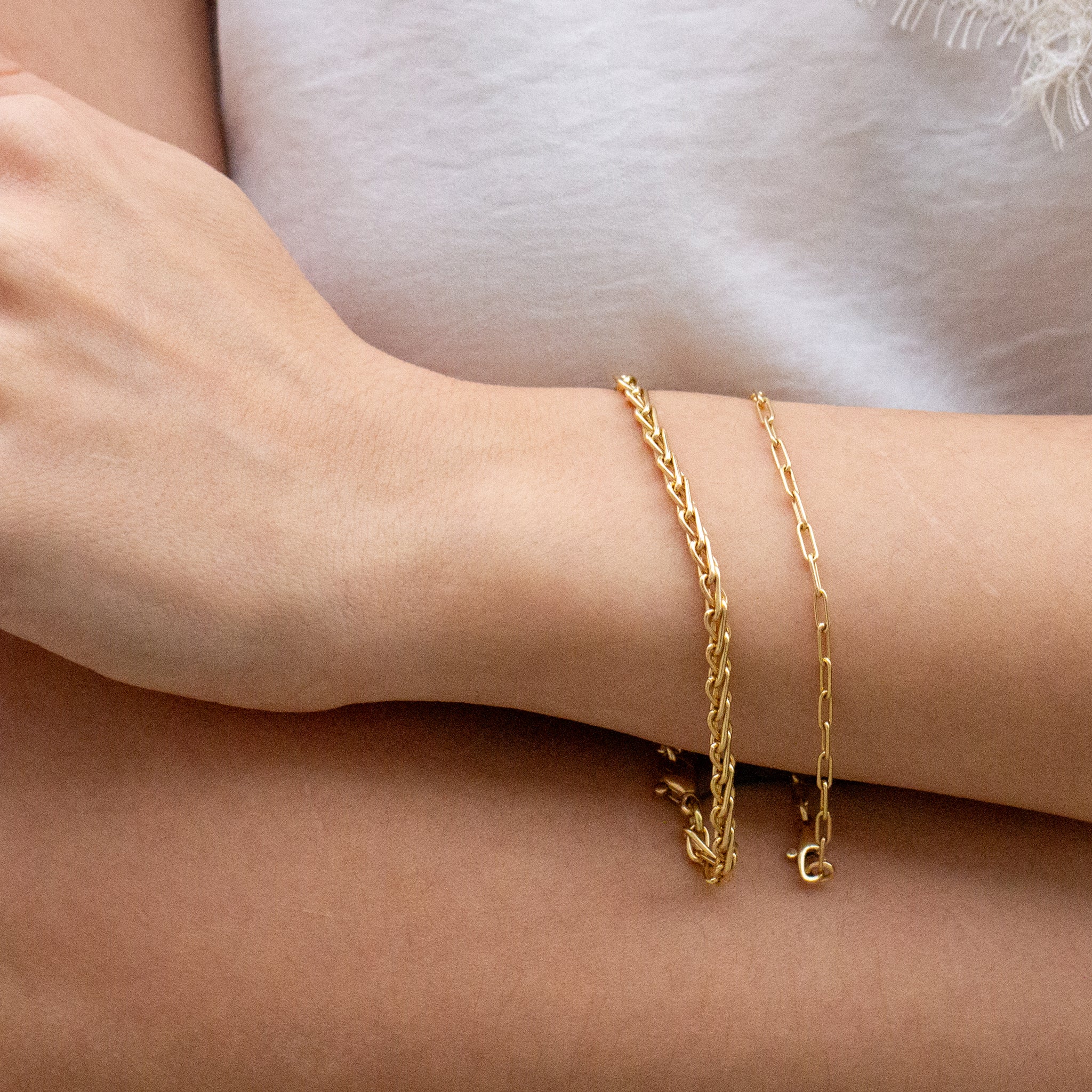 paperclip gold bracelet