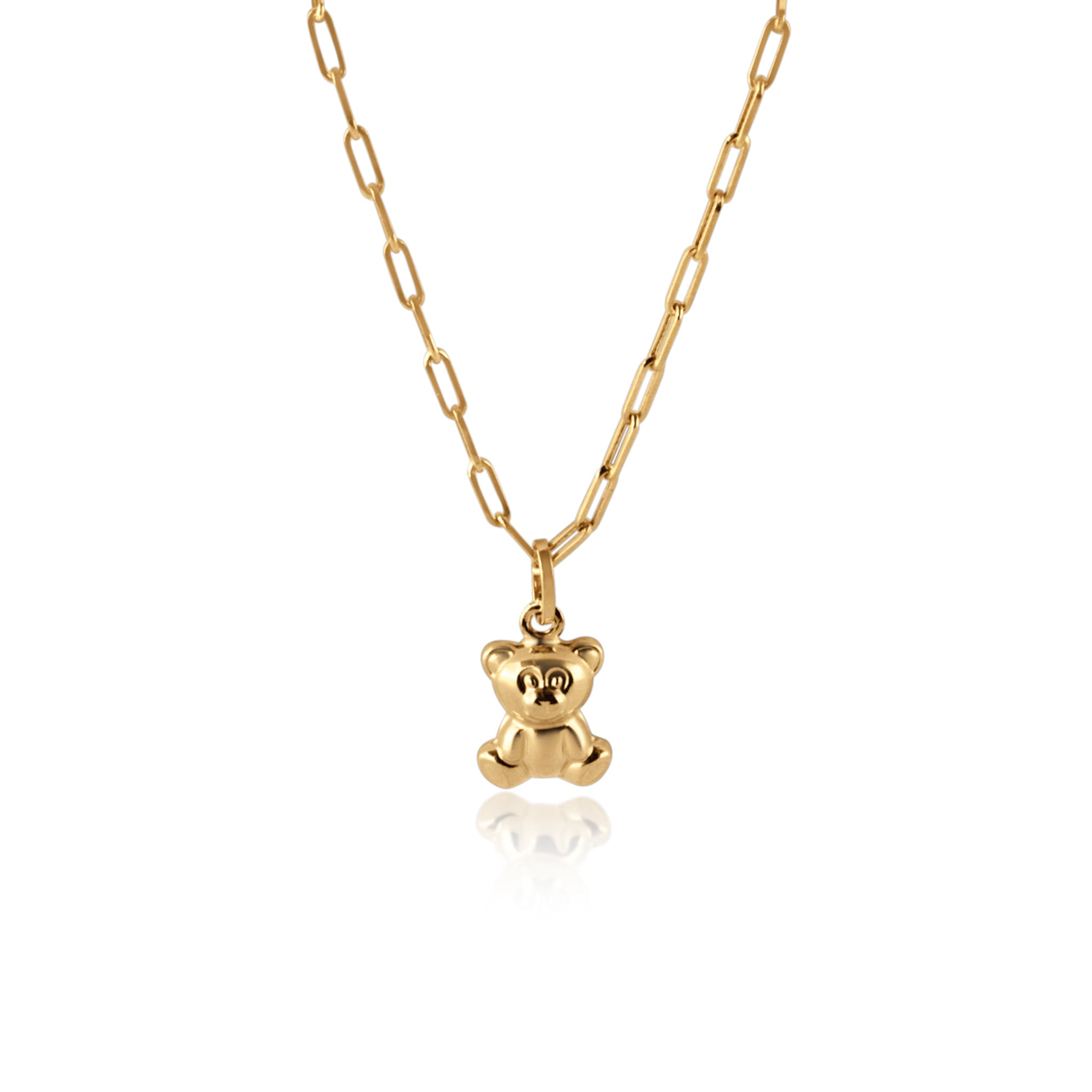 Gold Teddy Bear Pendant