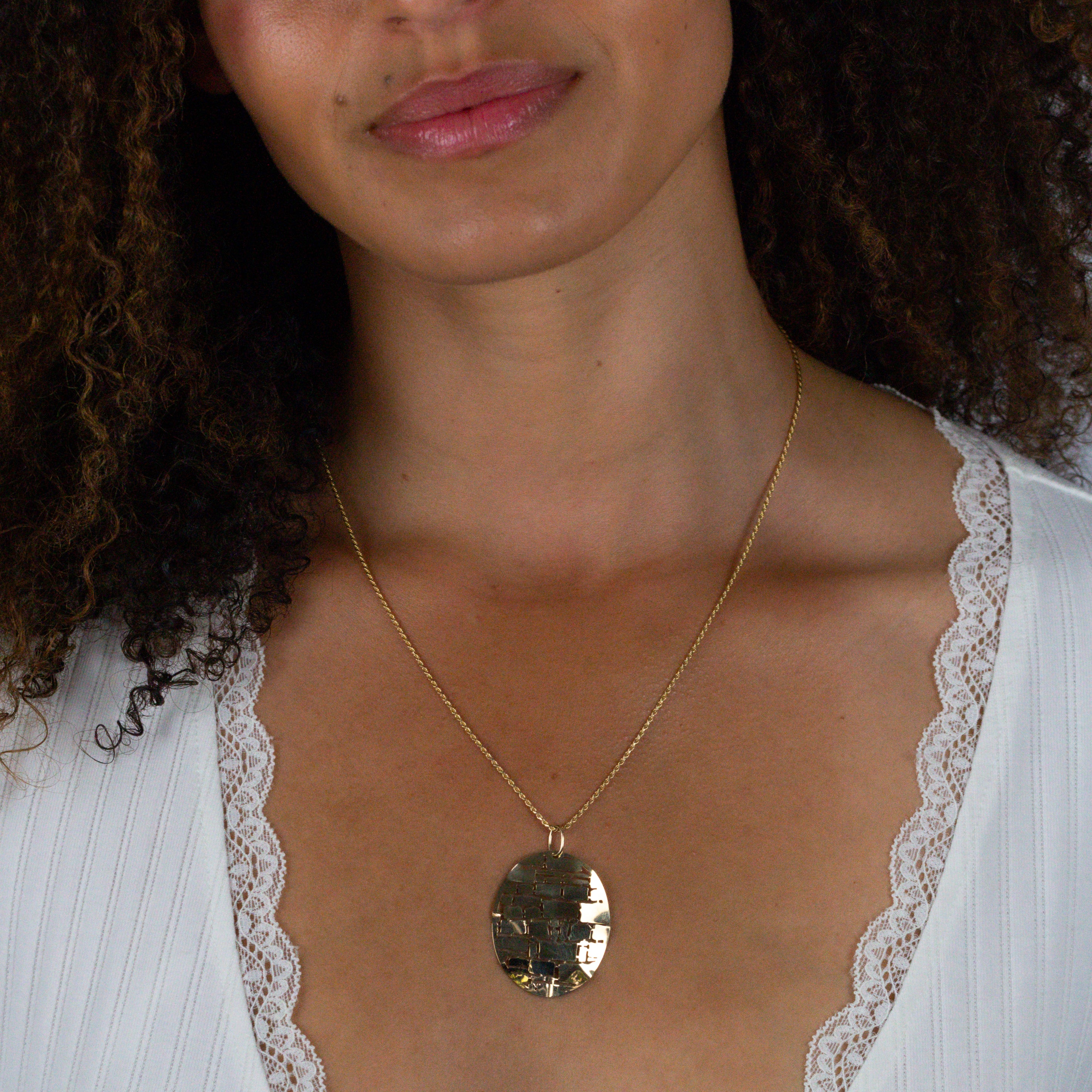 Textured Oval Pendant