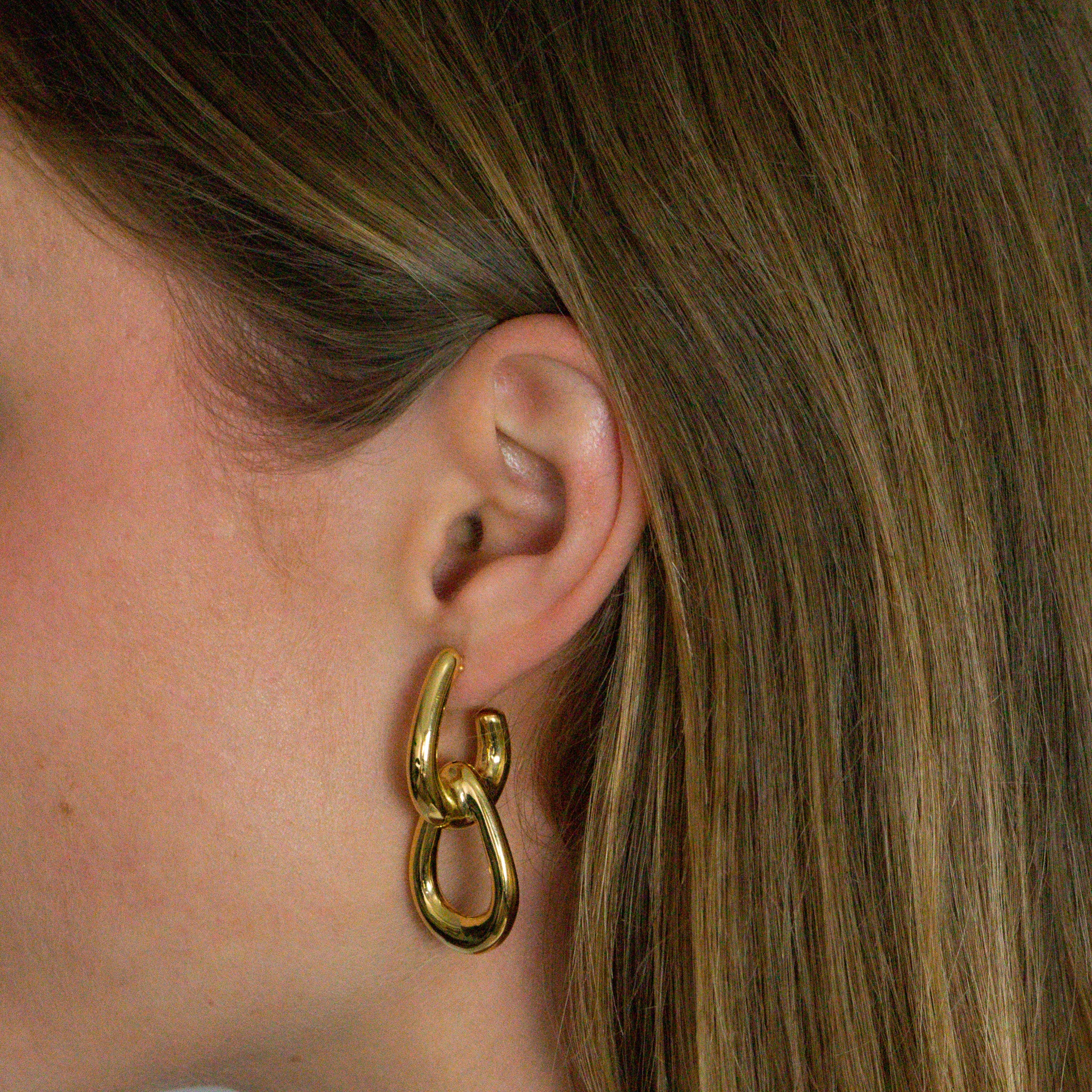 Oversized Rolo Statement Earrings