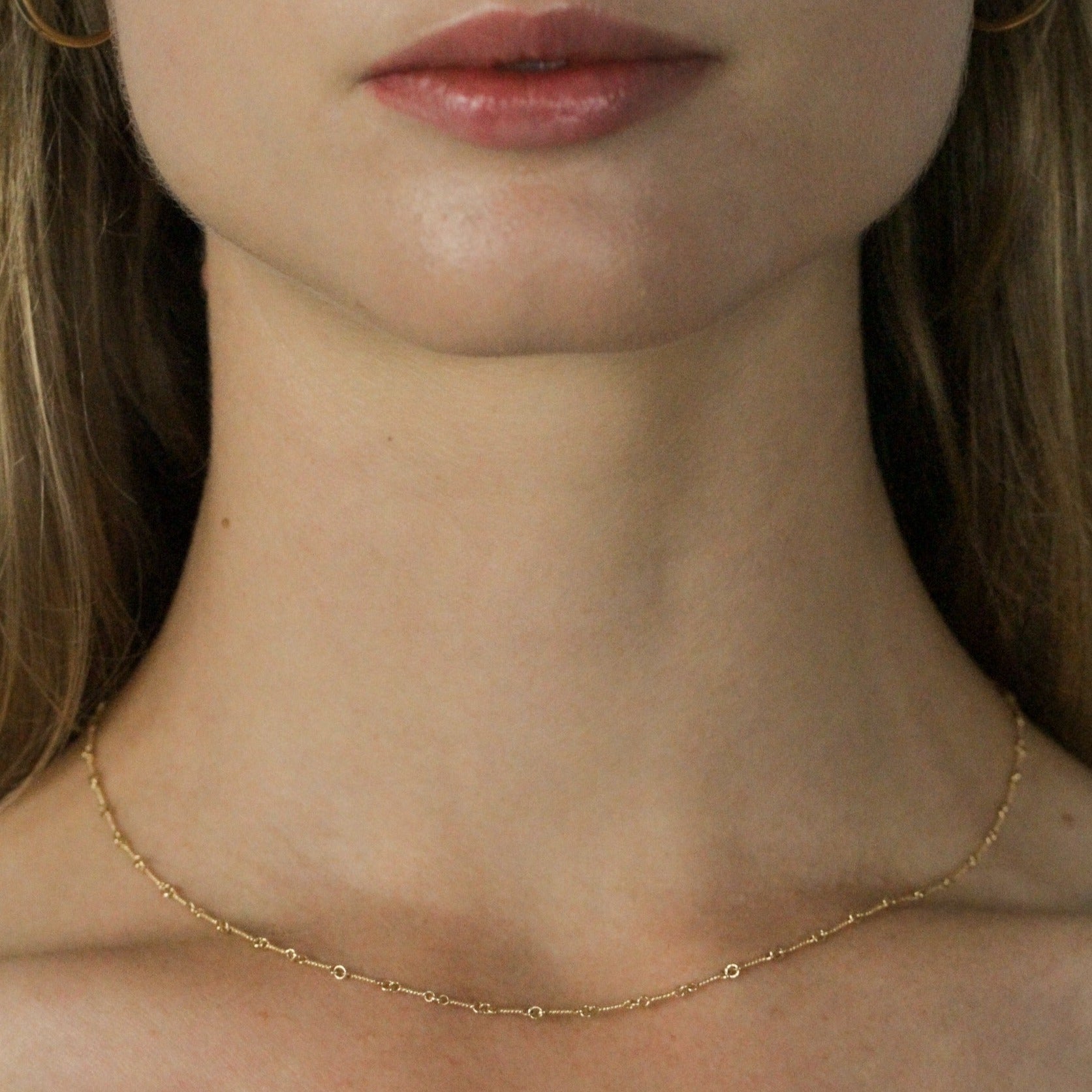 Handcrafted gold chain for women, made in Italy