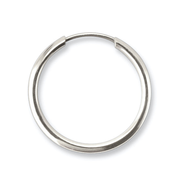 Mini white gold hoops earrings