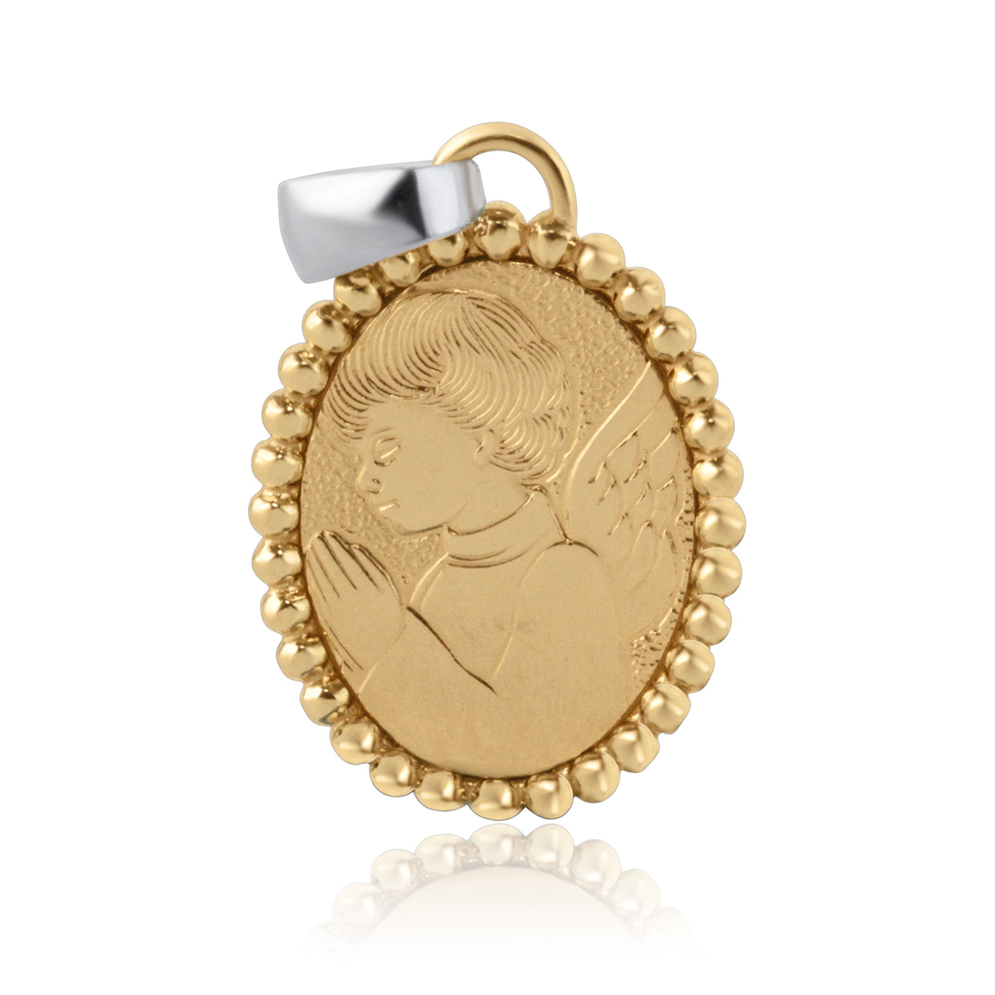 Gold Necklace Angel Pendant