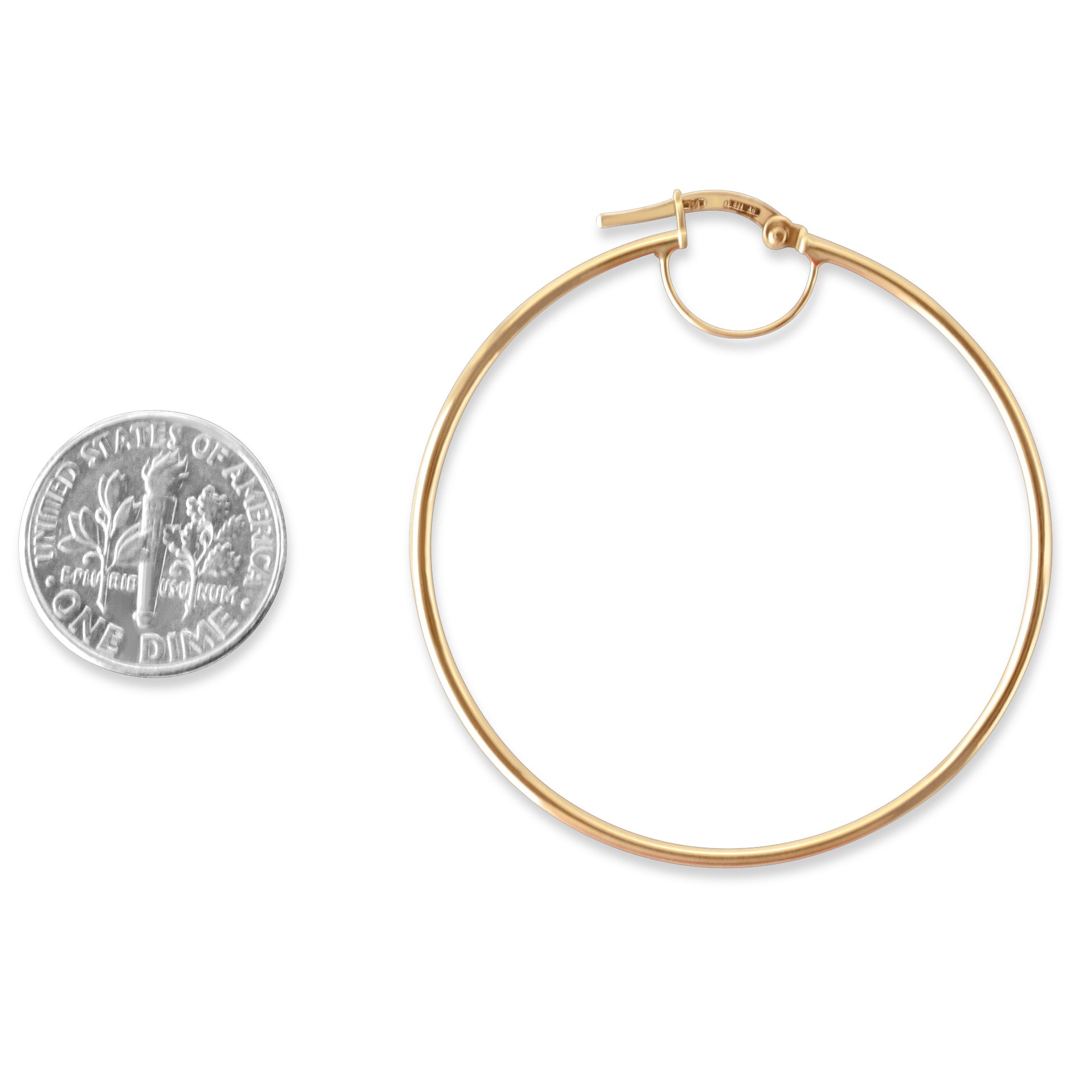 oversized gold hoops earrings size comparison