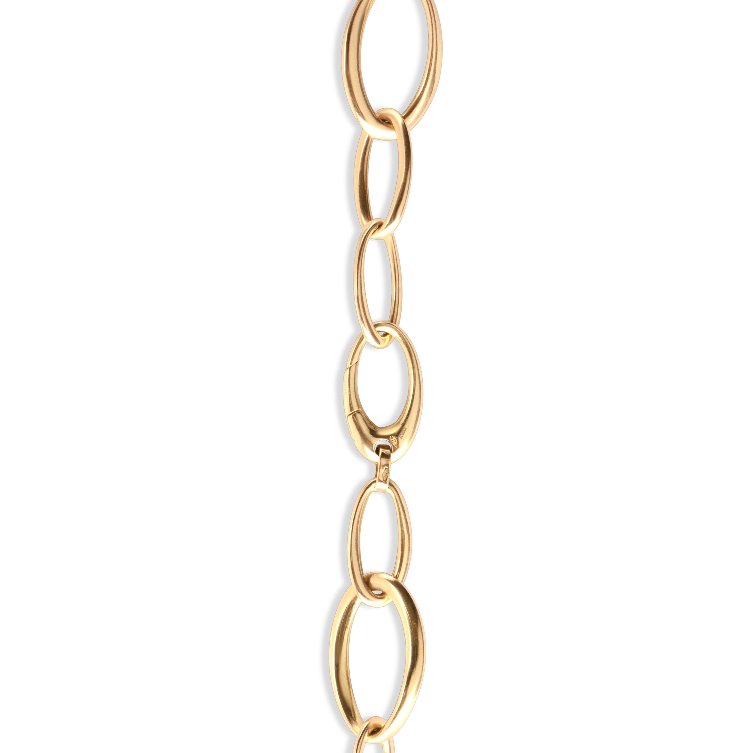 Gold link necklace custom clasp