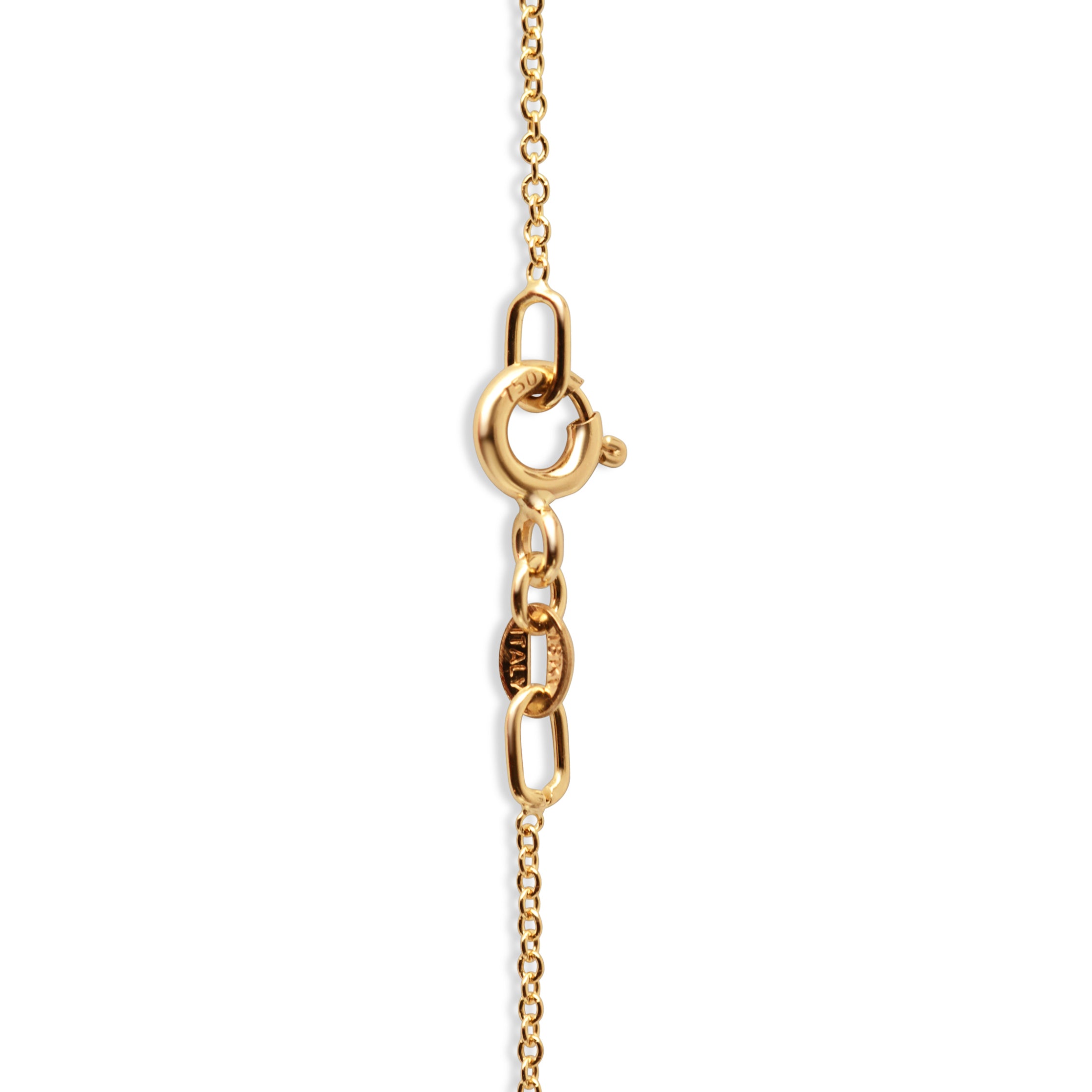 Gold cable chain spring clasp