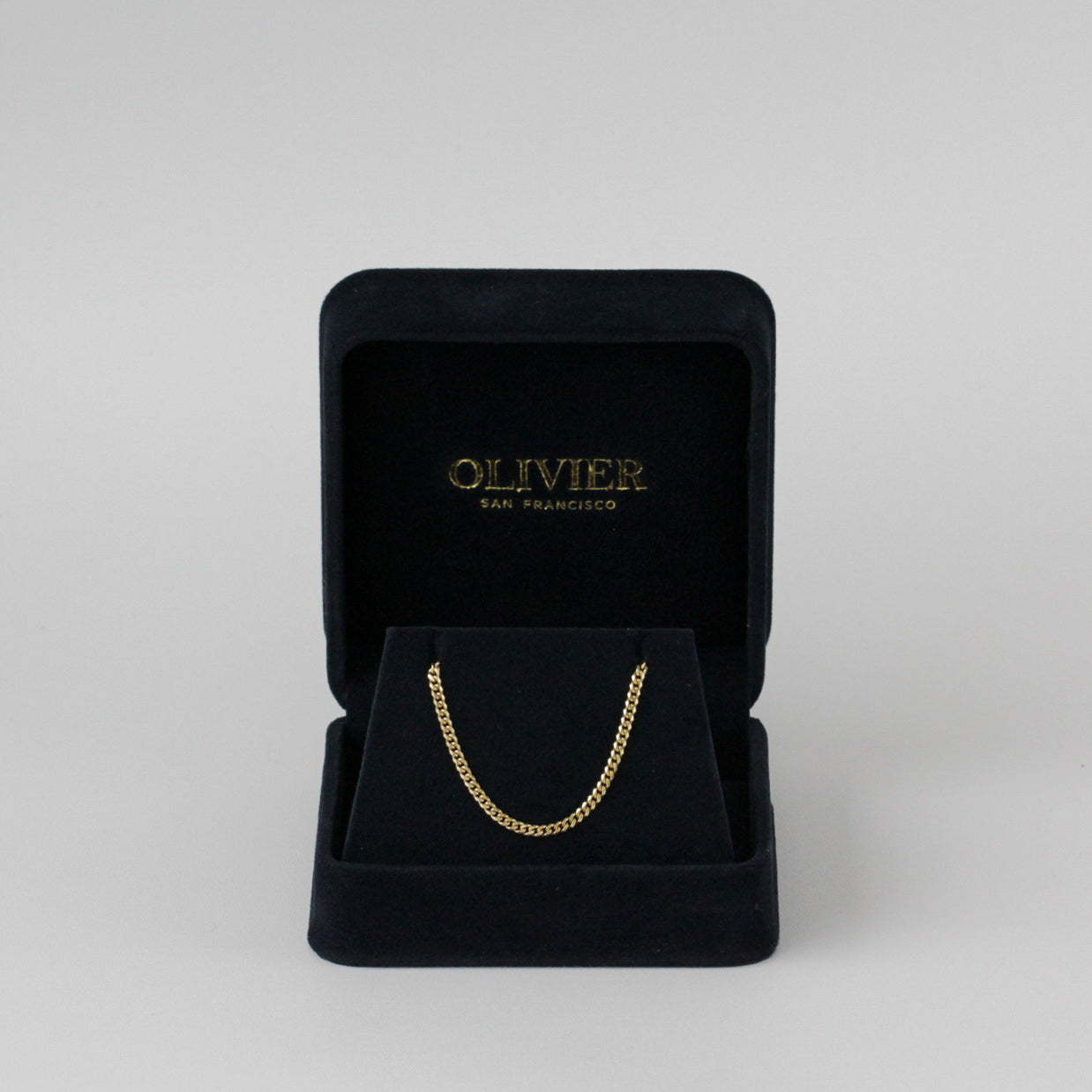 cuban gold chain curb link in box