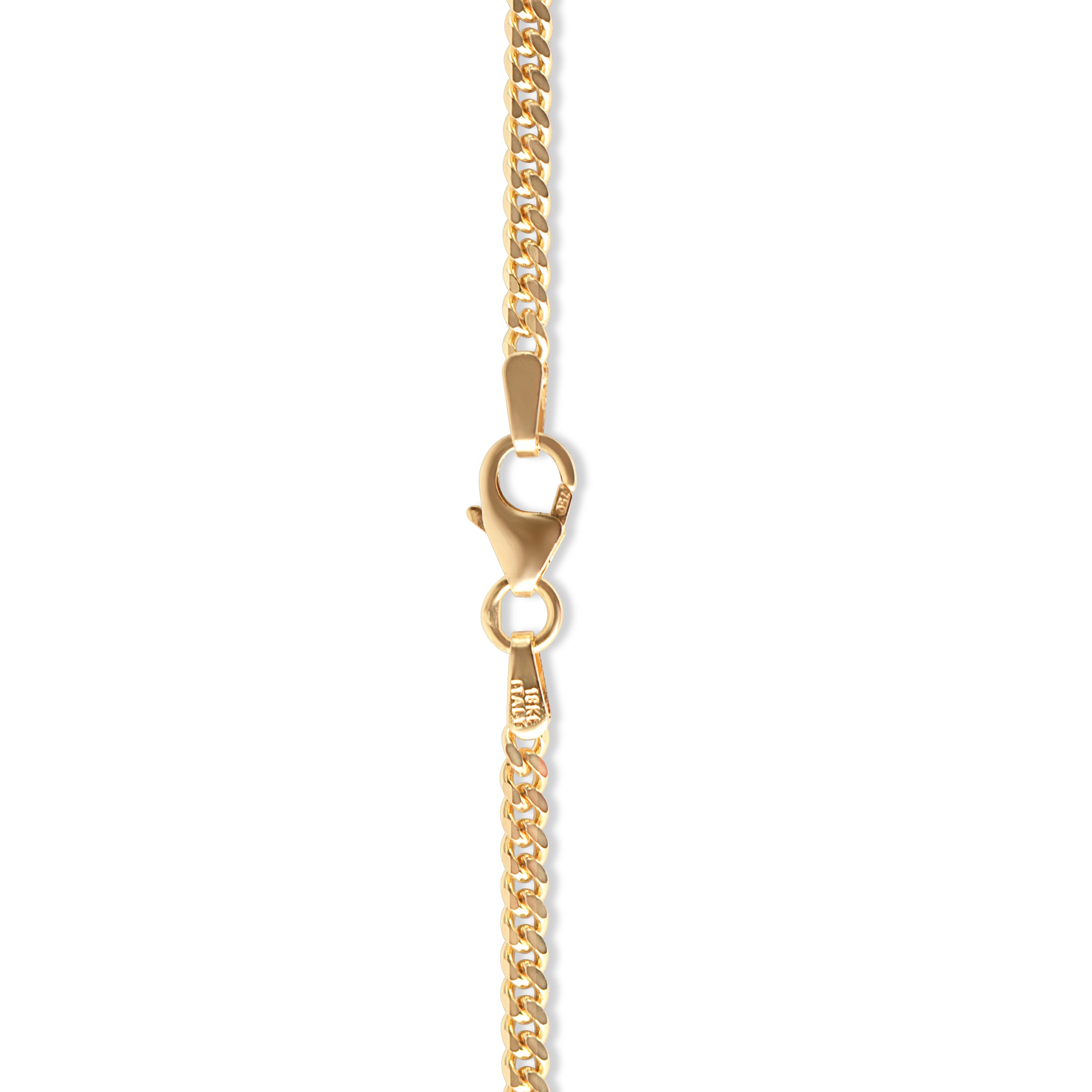 cuban gold chain curb link lobster clasp