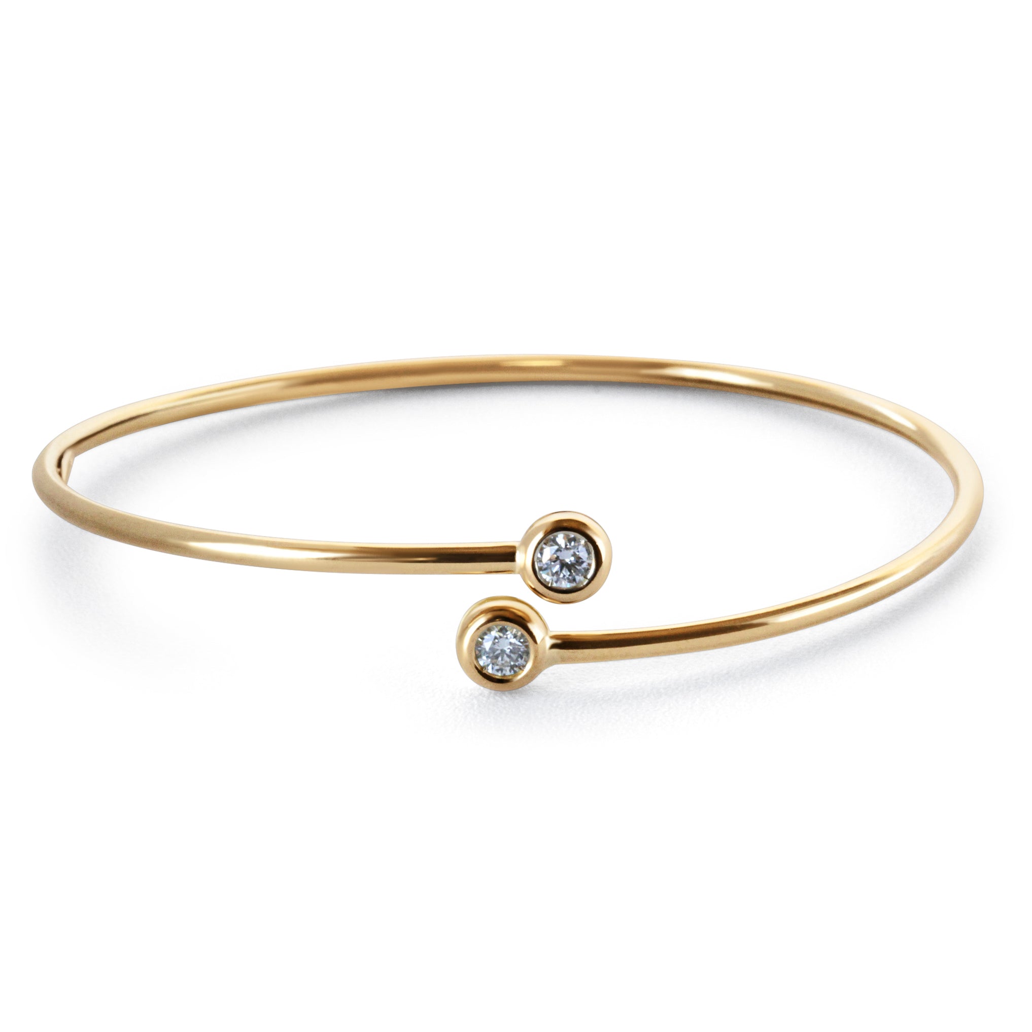 diamonds and gold bangle