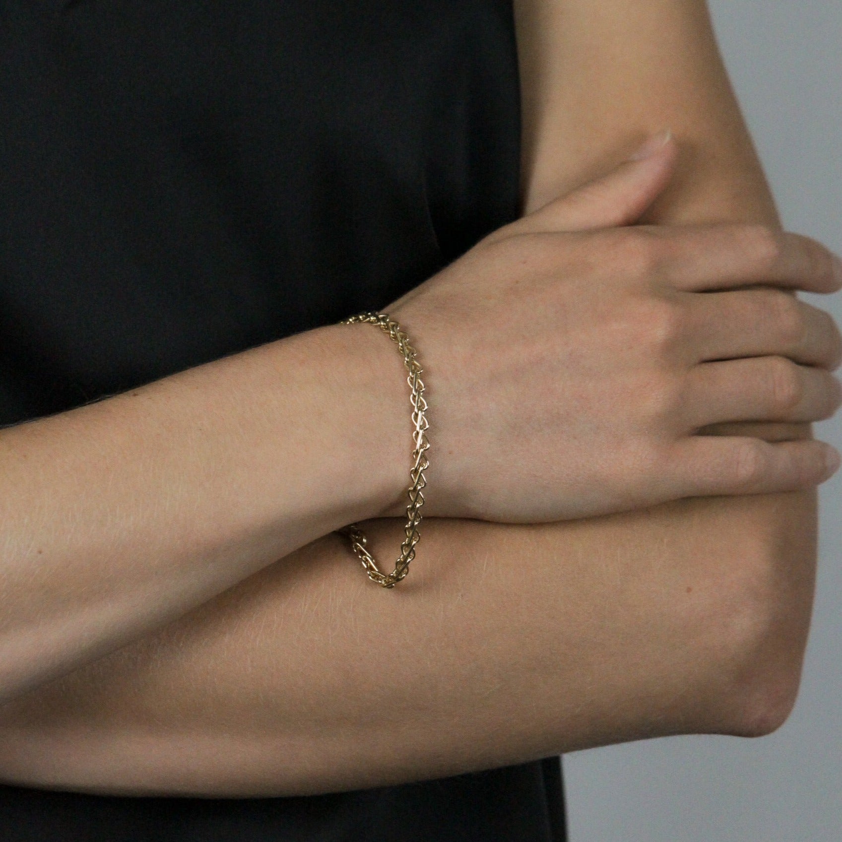gold bracelet for women, made in italy