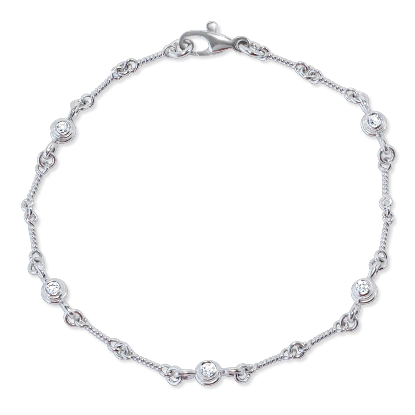 white gold bracelet with diamonds
