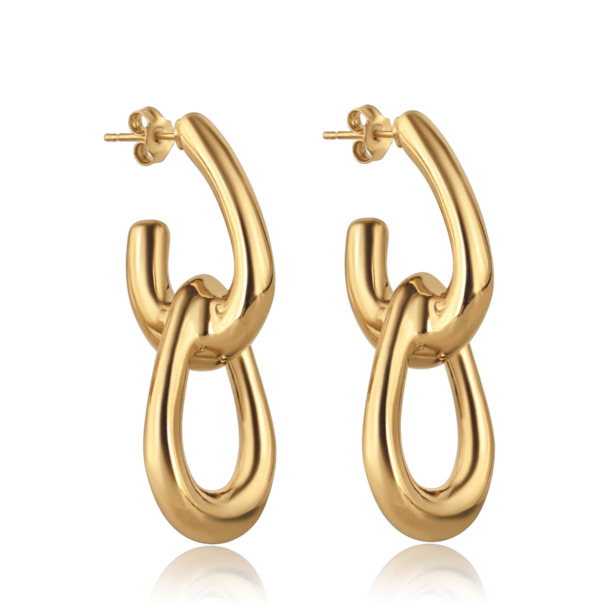 Oversized Rolo Statement Earrings