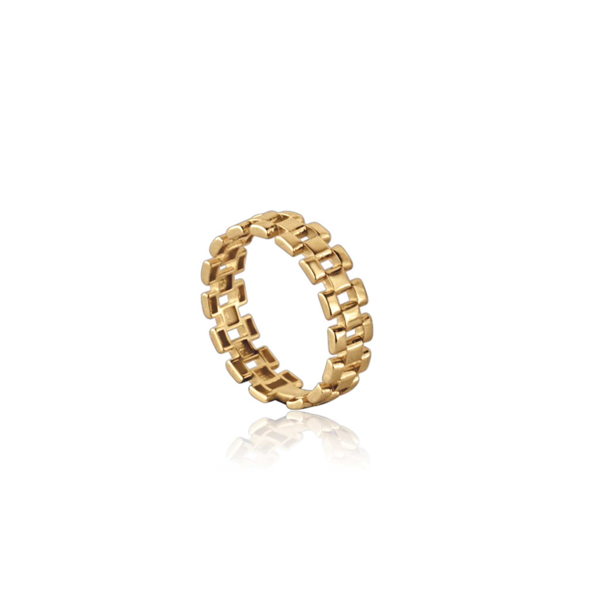Geometric gold band