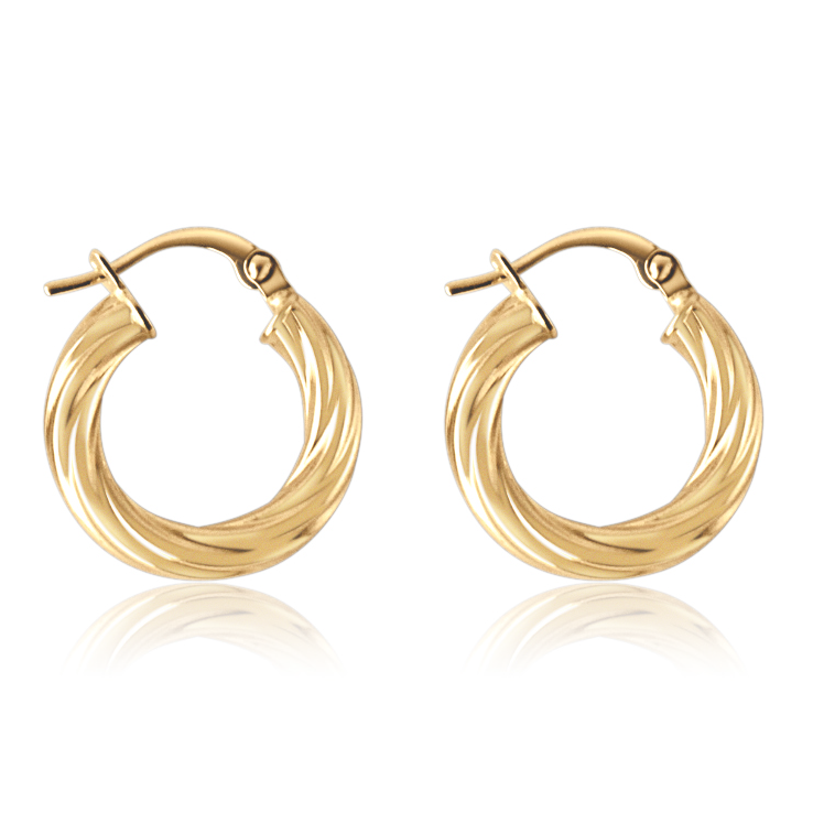Torsade Gold Hoops