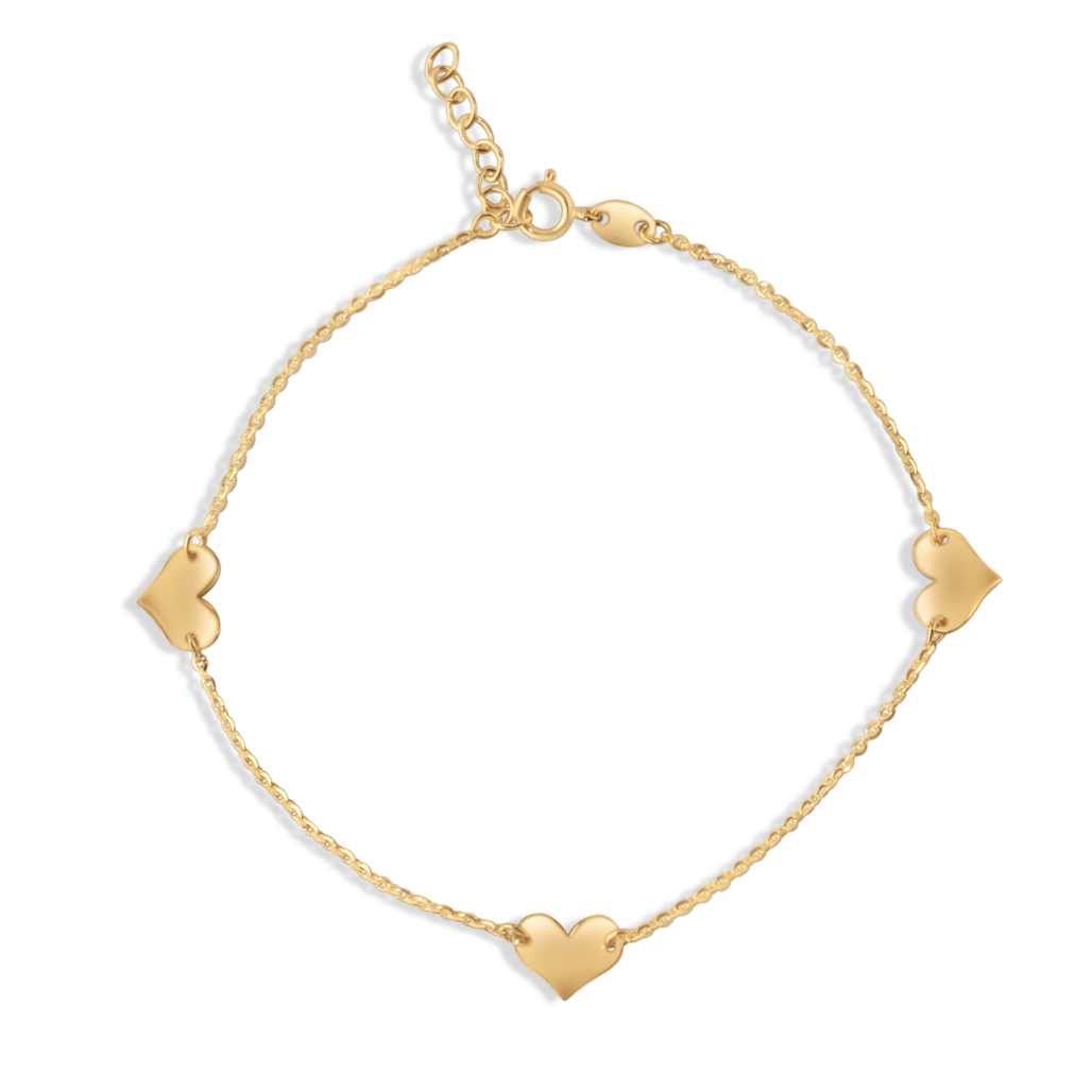 gold heart bracelet