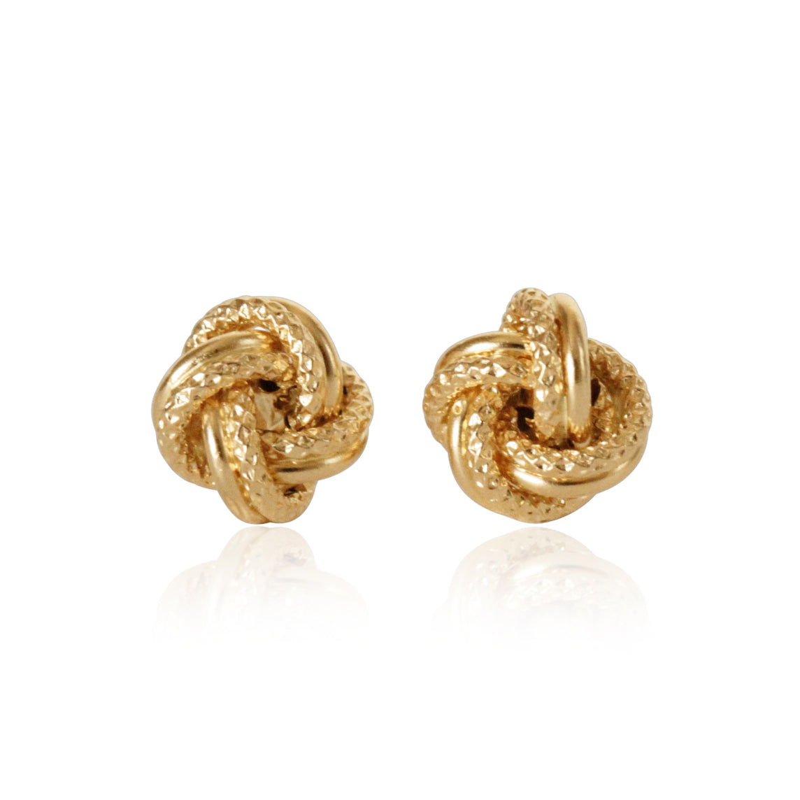 Gold Knot Stud Earrings