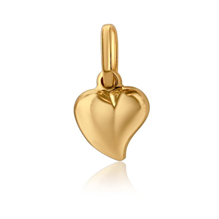 dainty gold heart pendant