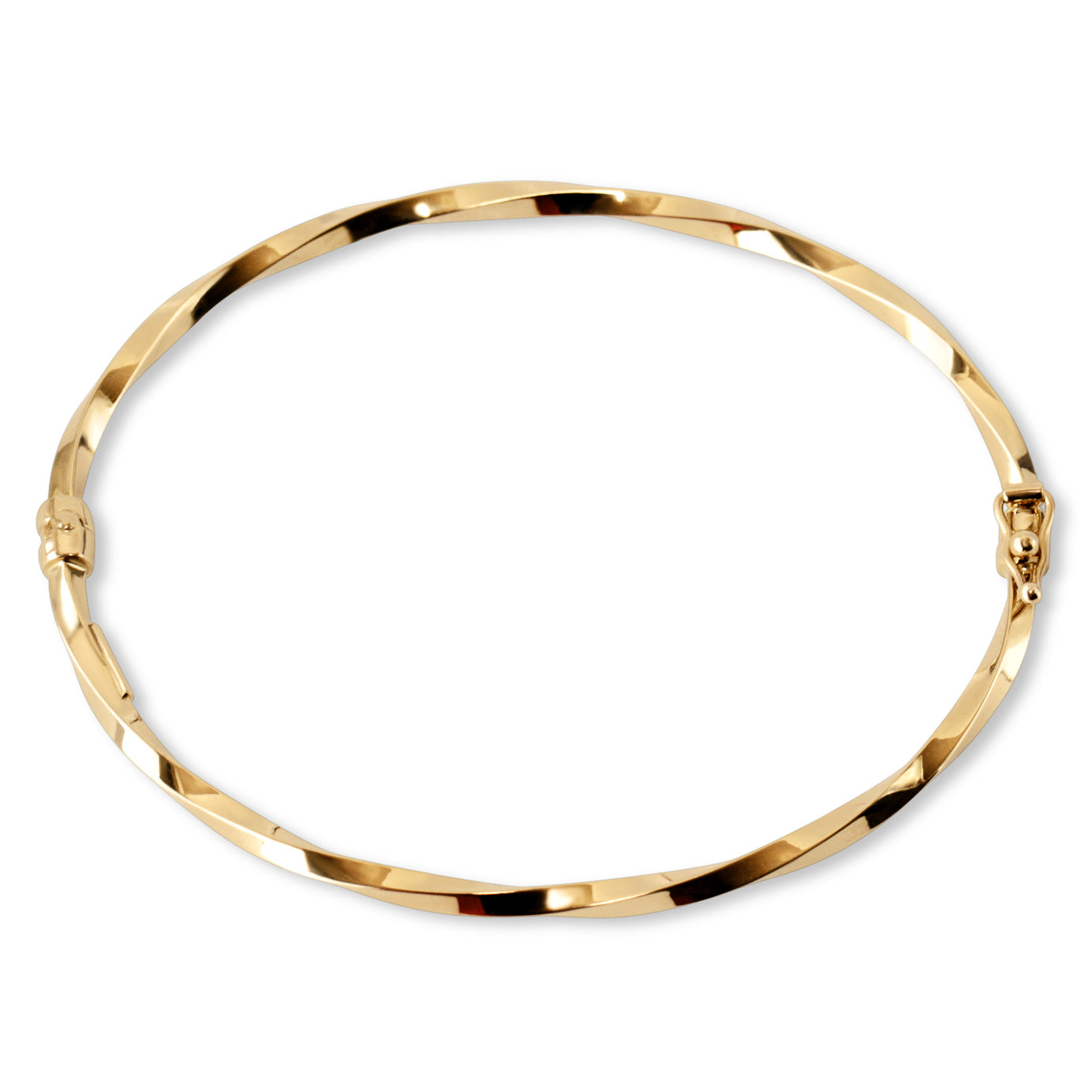 gold bracelet, twisted bangle made in Italy