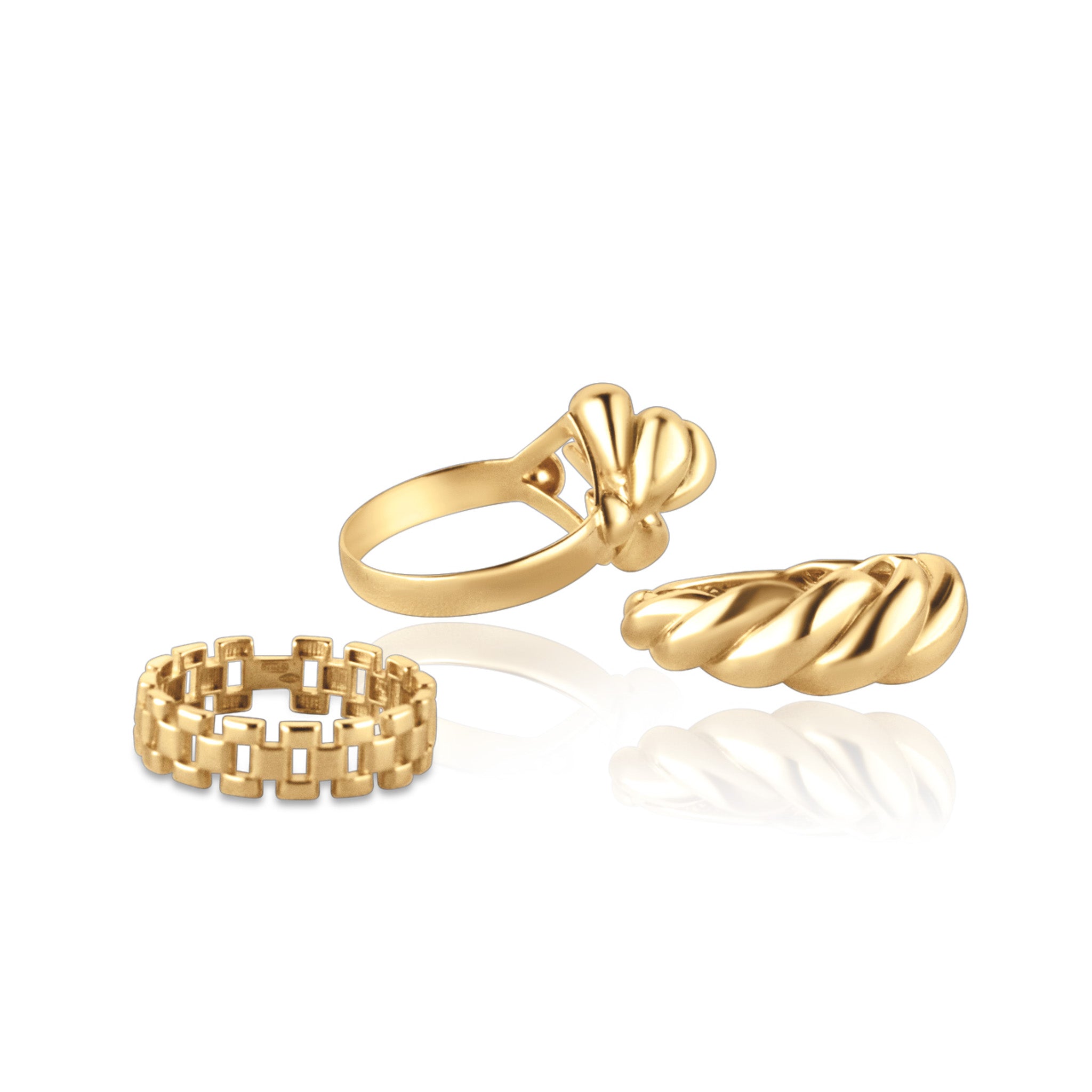 Geometric gold band