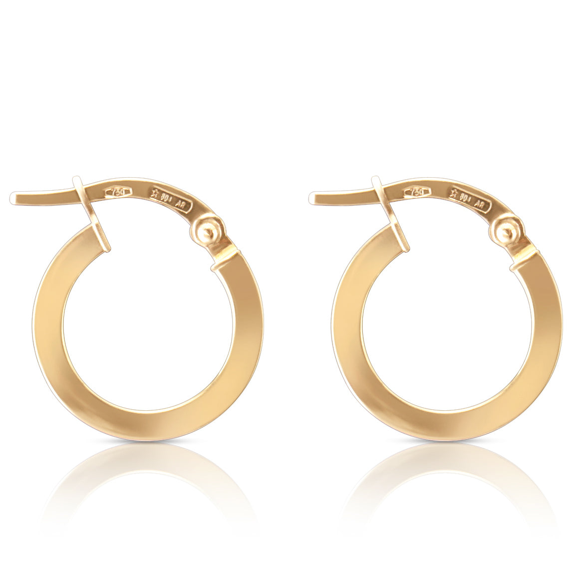 gold hoops earrings face