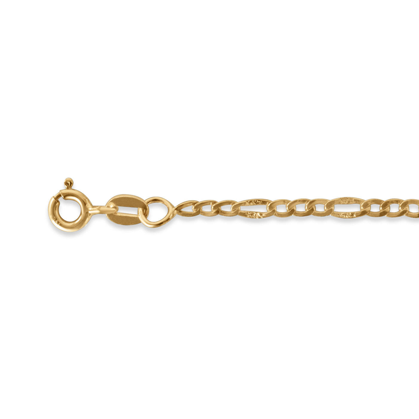 18K Gold Kids Figaro Bracelet - Christening Gift