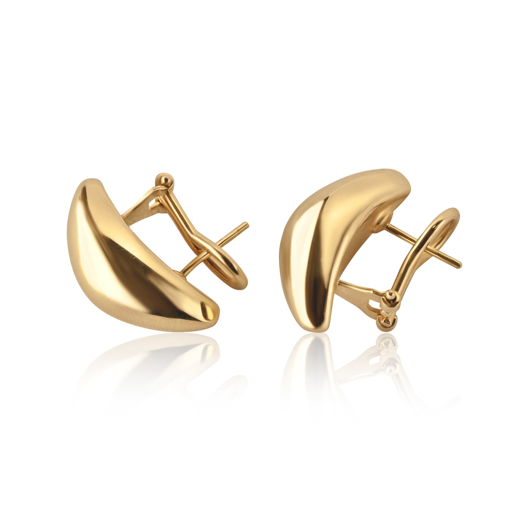 18k gold earrings made in Italy