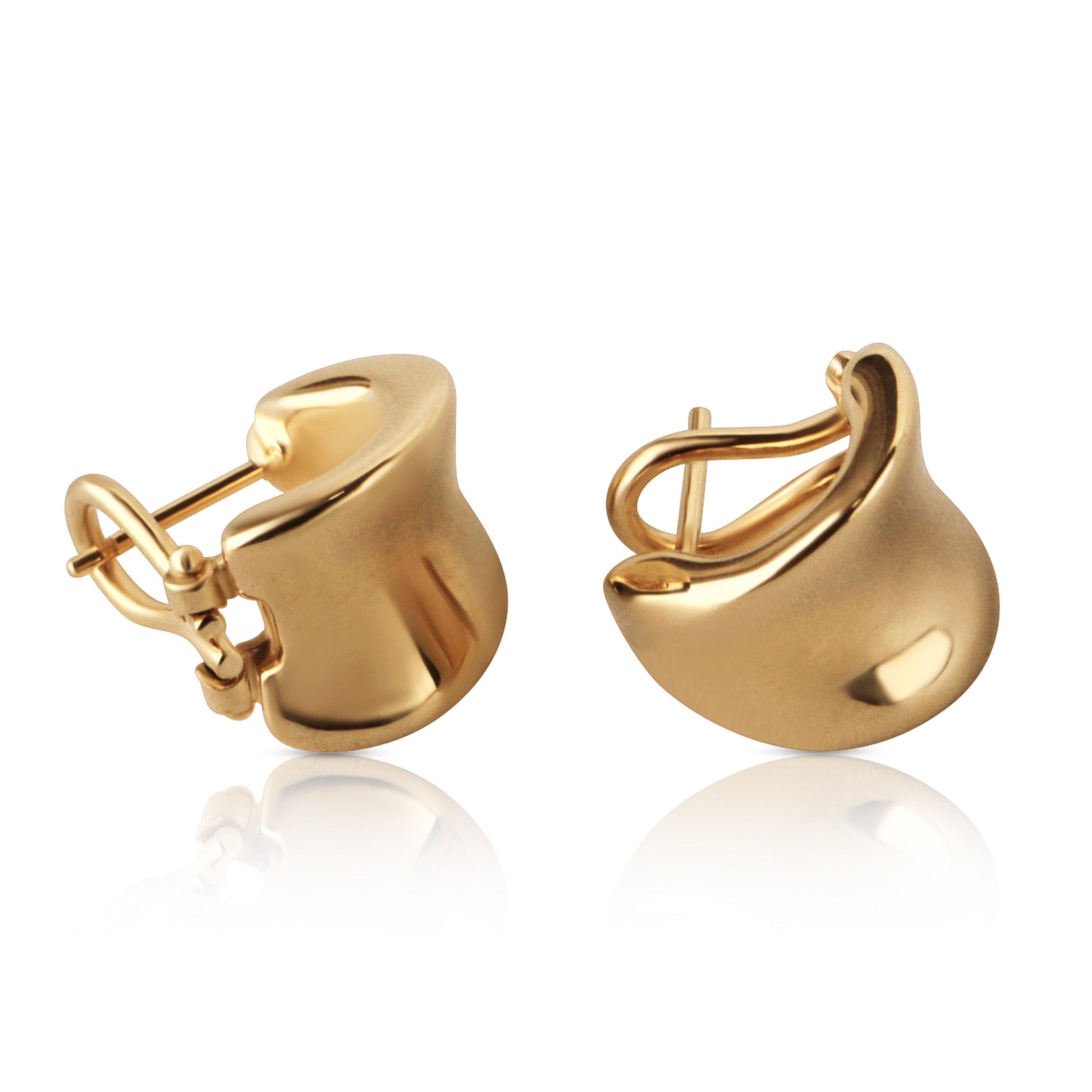 Gold huggies earrings