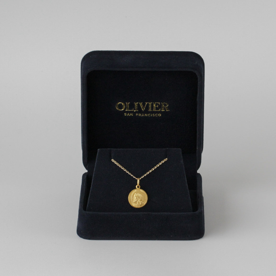 Gold Coin Pendant in box