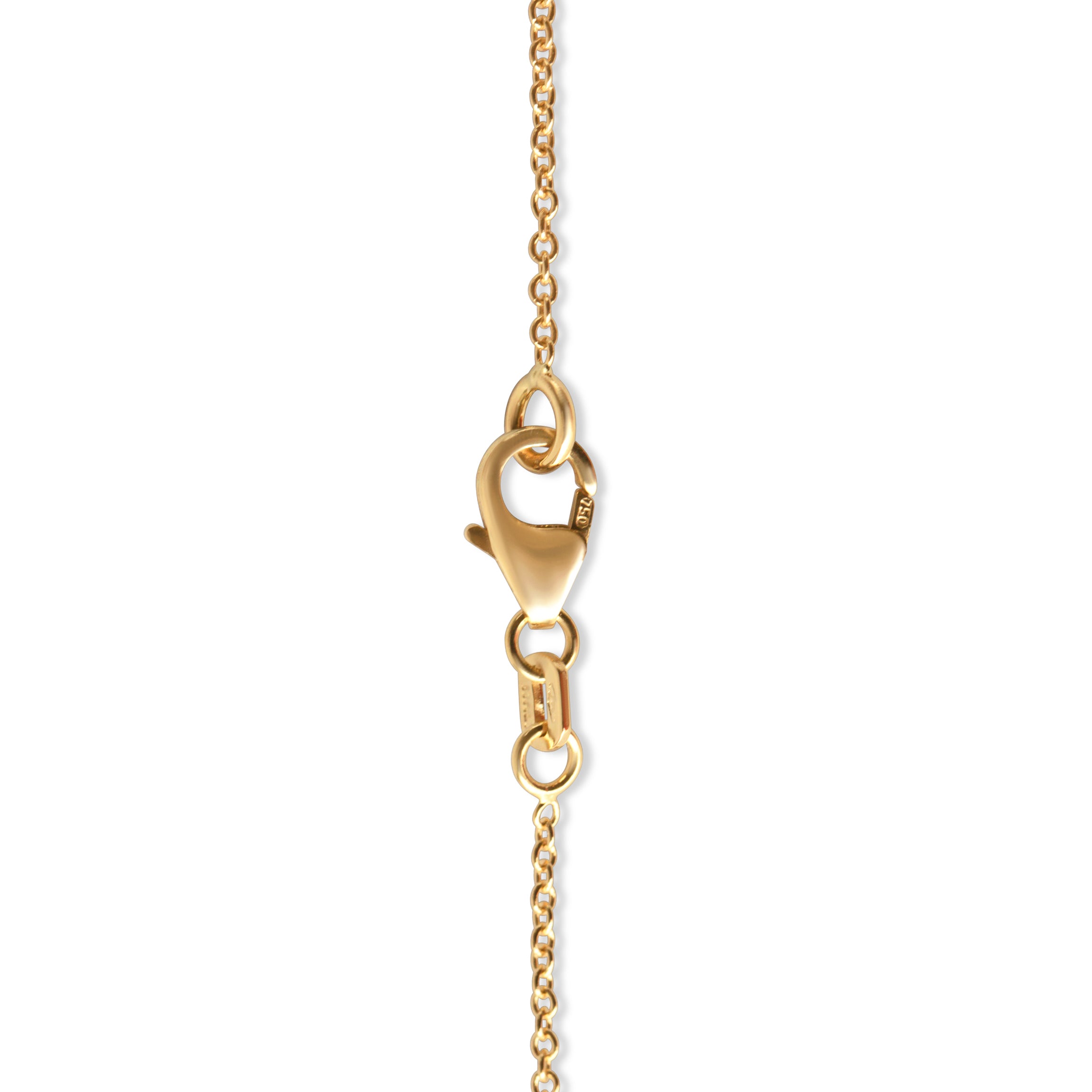 gold necklace with diamonds lobster clasp