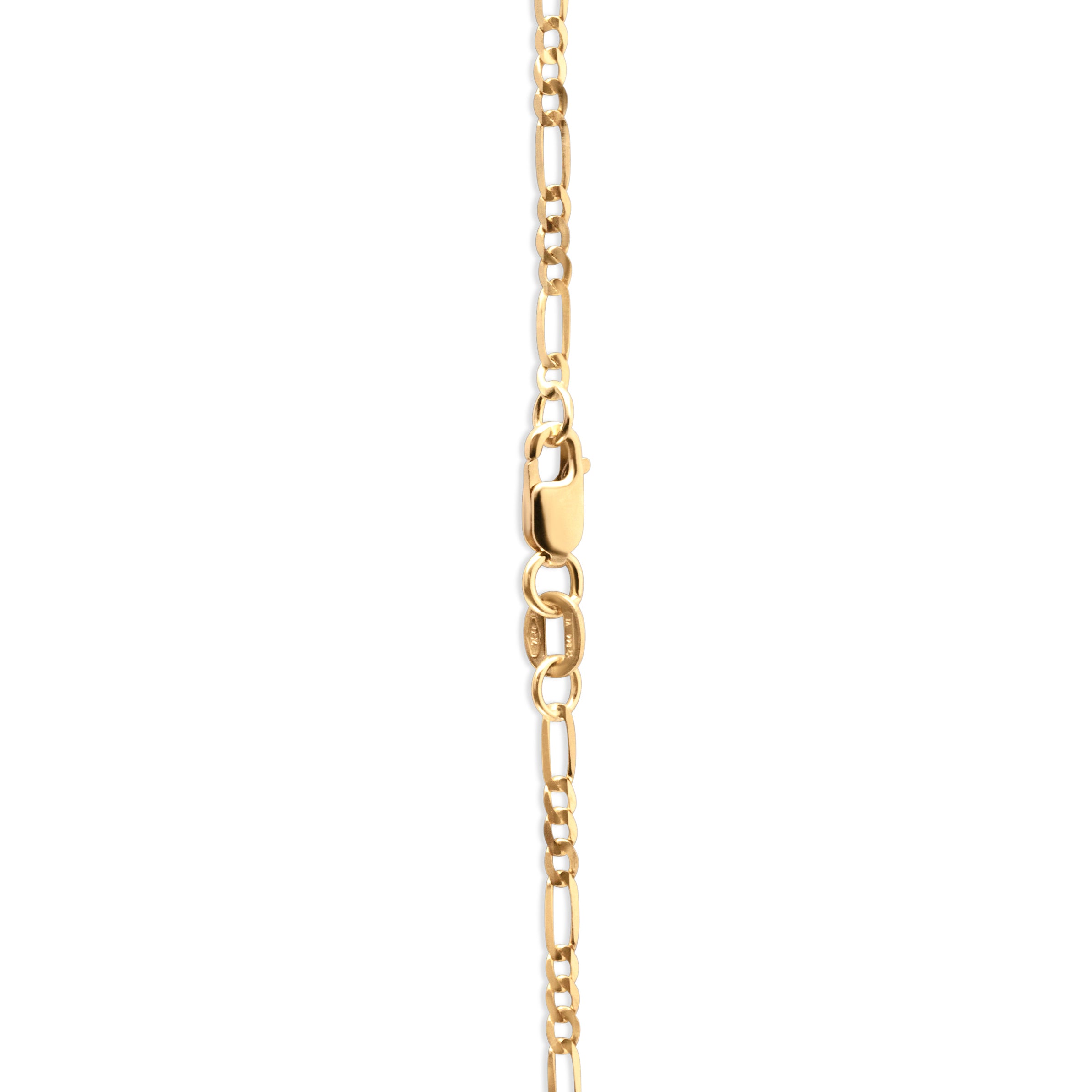 gold chain figaro lobster clasp