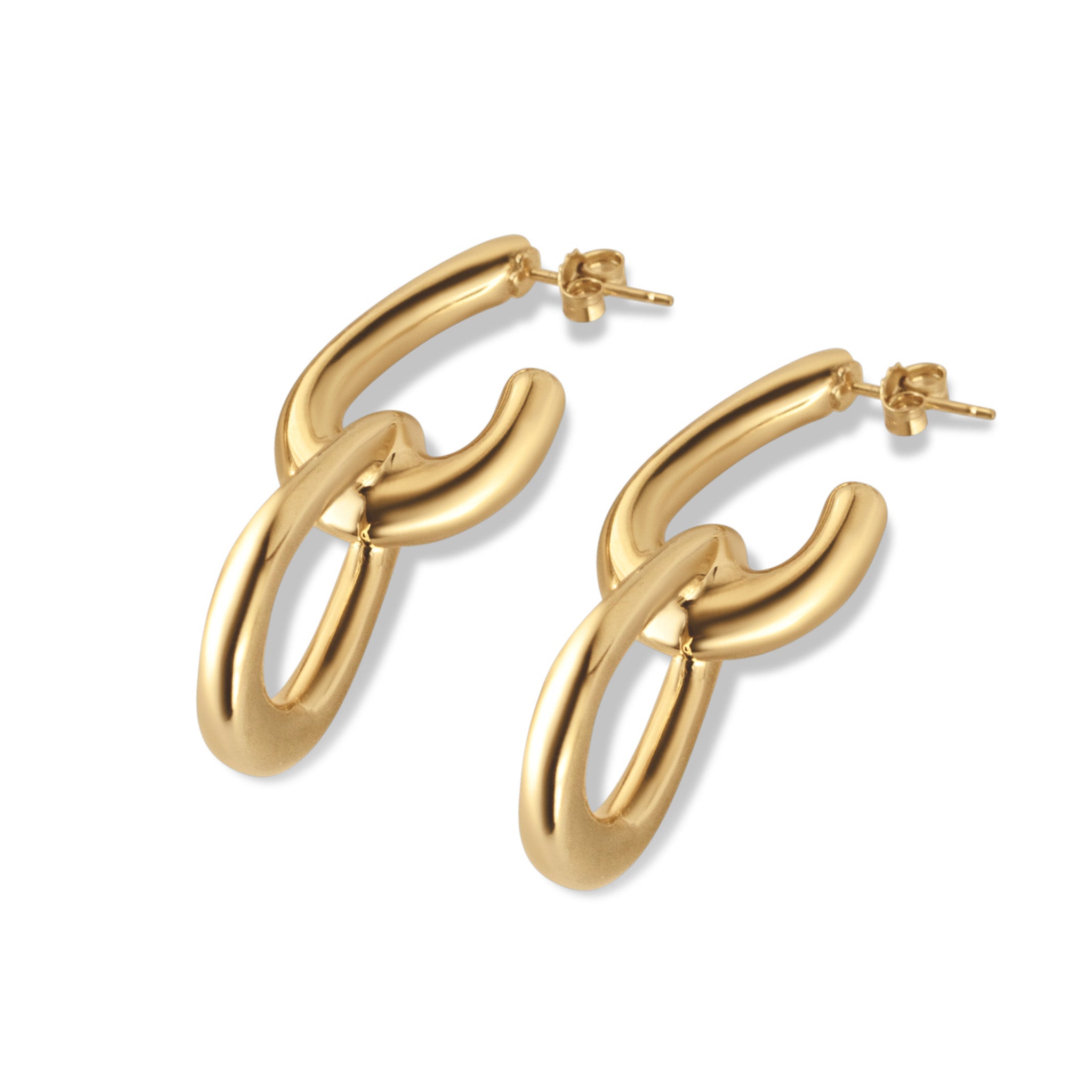 Oversized Rolo Statement Earrings