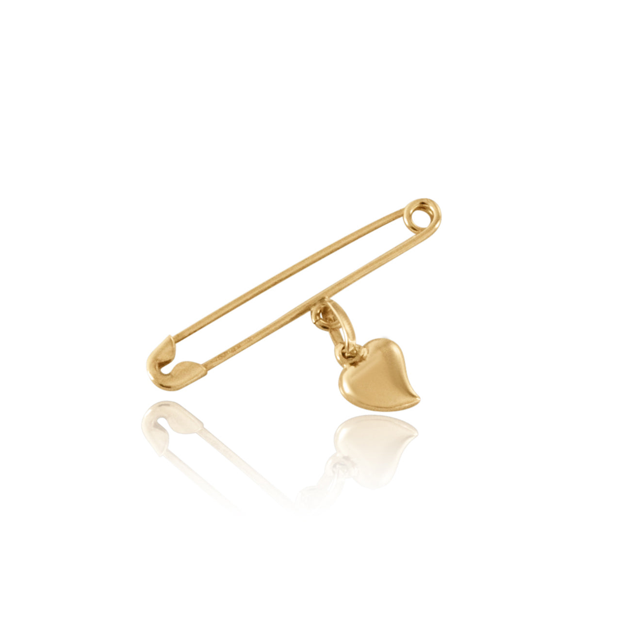 Solid Gold Safety Pin Charm Holder