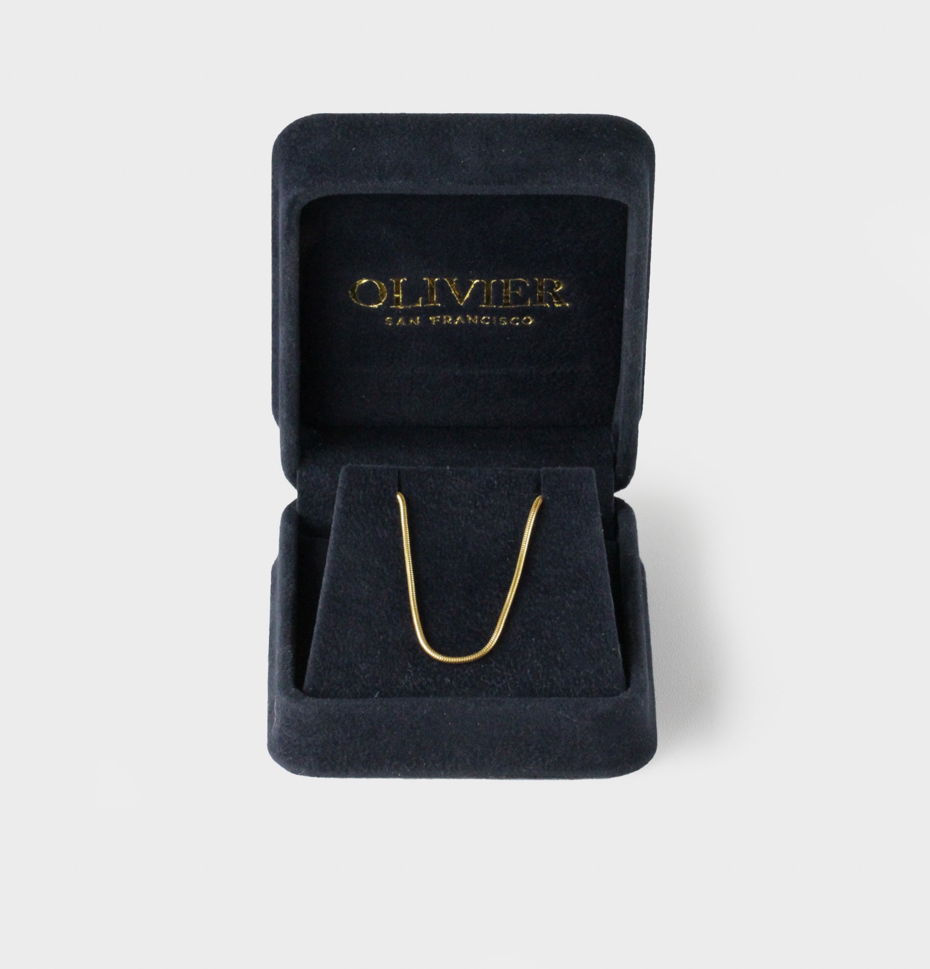 snake gold chain in box